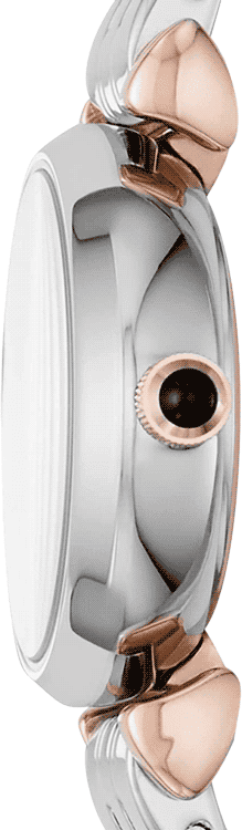 Emporio Armani AR11222 Gianni T-Bar Women’s Watch | Blue Dial | Two-Tone Stainless Steel 22mm Luxury Watch