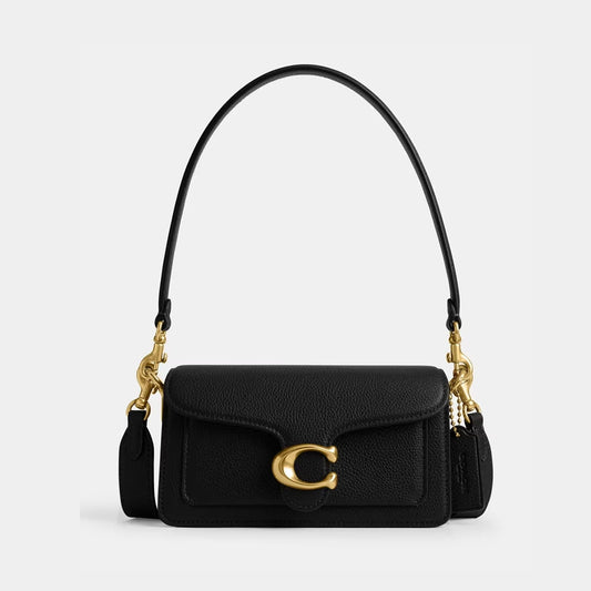 Coach Polished Tabby Pebble Leather Shoulder Bag for Women