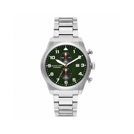 Michael Kors Panorama Green Dial Chronograph Watch Men - MK9196