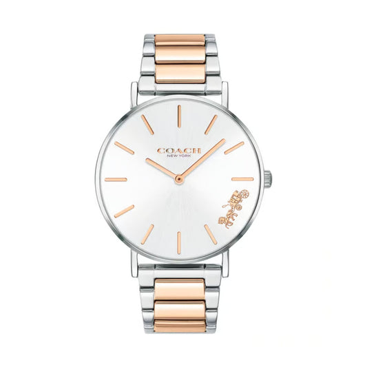 Coach Perry 14503346 Women’s Two-Tone Watch | Gold & Silver Stainless Steel | Minimal Analog Luxury Timepiece
