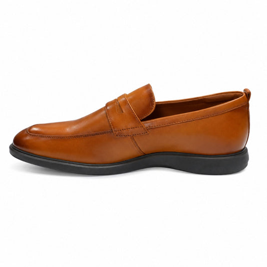 Louis Philippe Men’s Premium Formal Slip-On Shoes - Tan