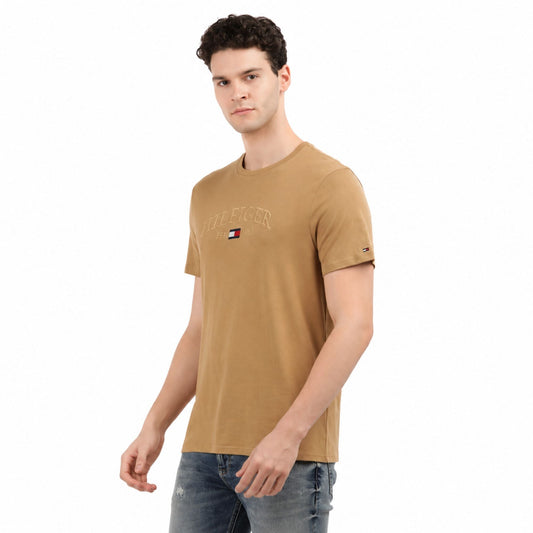 TOMMY HILFIGER Crew Neck Aaron T-Shirt - Pinecone Tan