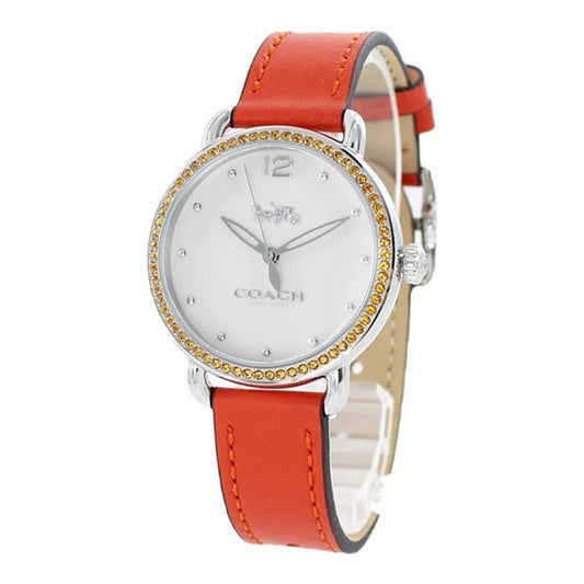 Coach 14502880 Women’s Watch | White Ceramic Strap | Gold Tone Stainless Steel | Minimal Analog Luxury Watch