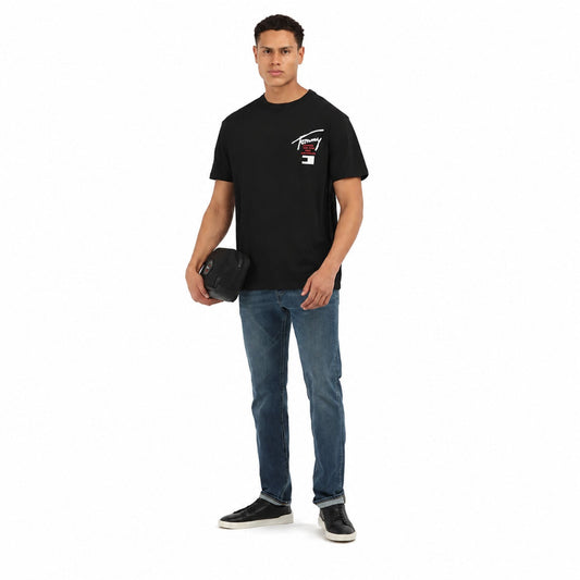 TOMMY HILFIGER Regular Graffiti Sign T-Shirt - Black