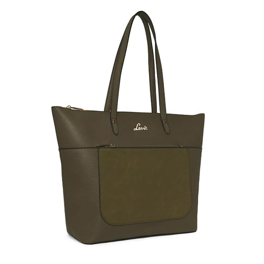 Lavie Amelia Women's Olive Tote Bag | Stylish Shoulder Handbag