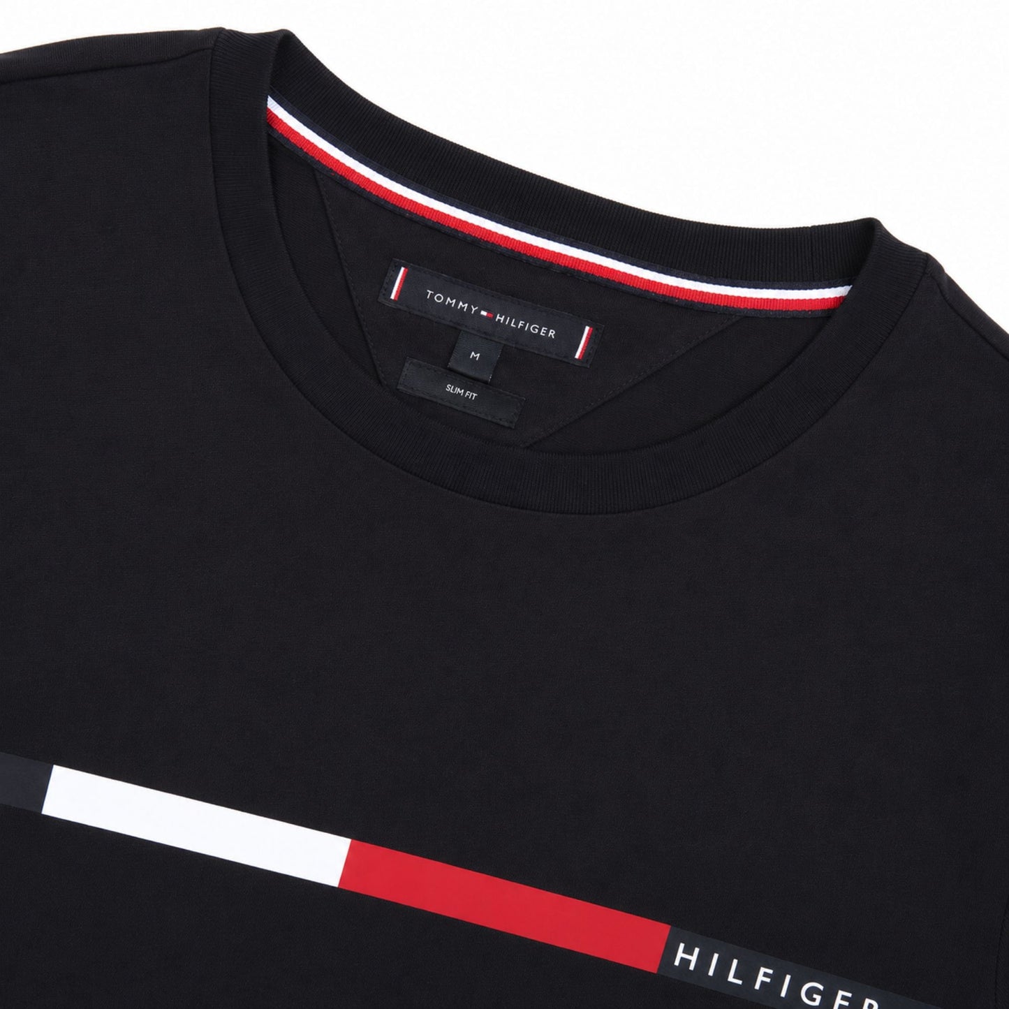 TOMMY HILFIGER Chest Bar Slim Fit T-Shirt - Navy Blue