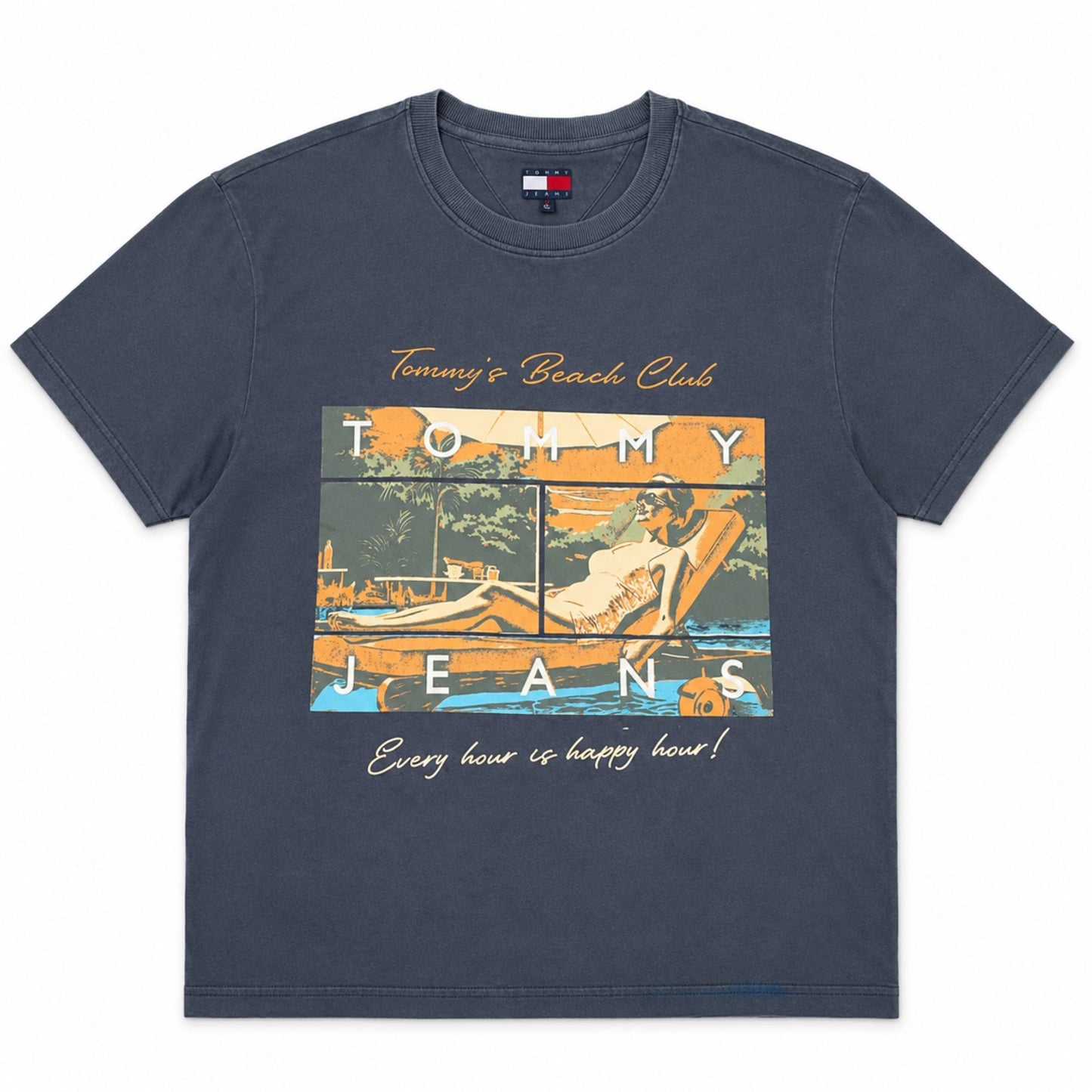 TOMMY HILFIGER Relaxed Fit Beach Club Graphic T-Shirt - Navy