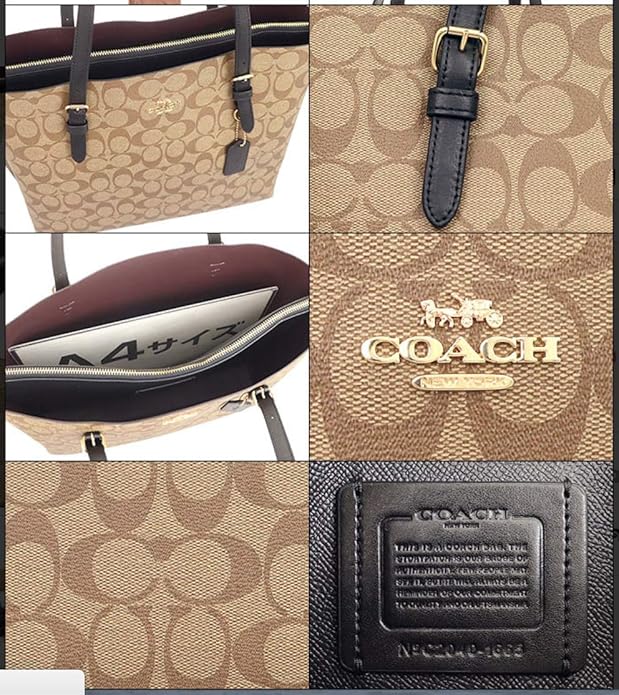 Coach Mollie Tote Bag 25 in Signature Canvas Beige/Black