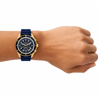 Michael Kors Maritime Blue Silicone Chronograph Watch Men - MK9205