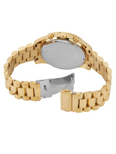 Michael Kors MK9153 Lexington Men’s Watch | Blue Dial Chronograph | Gold Tone Stainless Steel 44mm Luxury Watch