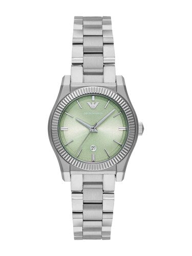Emporio Armani AR11656 Women’s Watch | Green Dial Stainless Steel Bracelet | Quartz Analog Luxury Watch