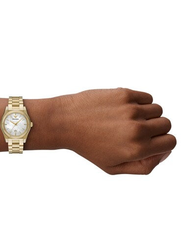 Emporio Armani AR11657 Women’s Watch | Mother of Pearl Dial | Gold-Tone Stainless Steel Bracelet | Luxury Analog Watch