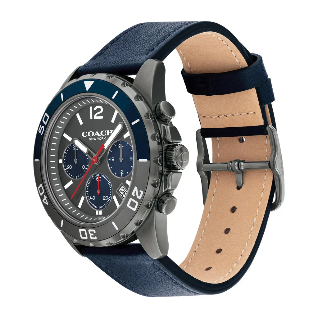Coach Kent 14602558 Men’s Chronograph Watch – Black Dial, Stainless Steel Strap, 44mm Quartz