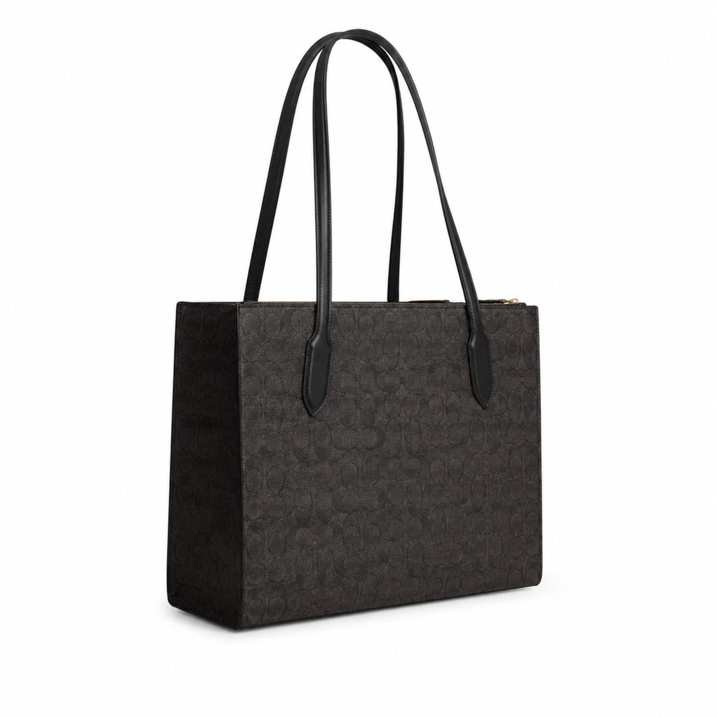 Coach Nina Signature Canvas Tote Bag – Black Brown