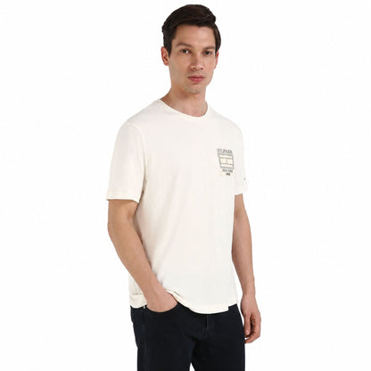 Tommy Hilfiger Printed Regular Fit T-Shirt for Men - Ivory