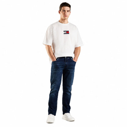 TOMMY HILFIGER Embroidered Logo Relaxed Fit T-Shirt - Ecru