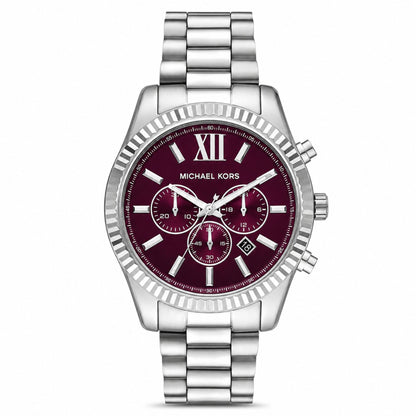 Michael Kors Lexington Red Dial Chronograph Watch for Men MK9242