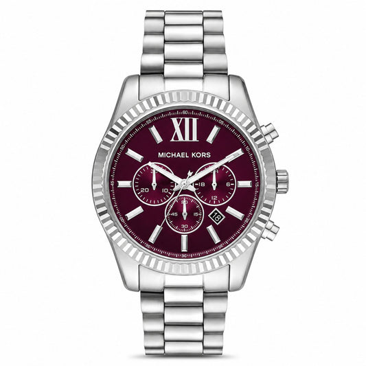 Michael Kors Lexington Red Dial Chronograph Watch for Men MK9242