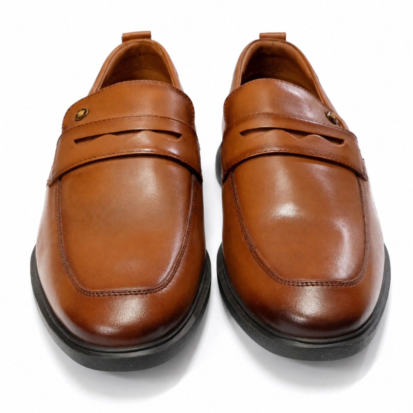 Louis Philippe Men’s Premium Formal Slip-On Shoes - Tan