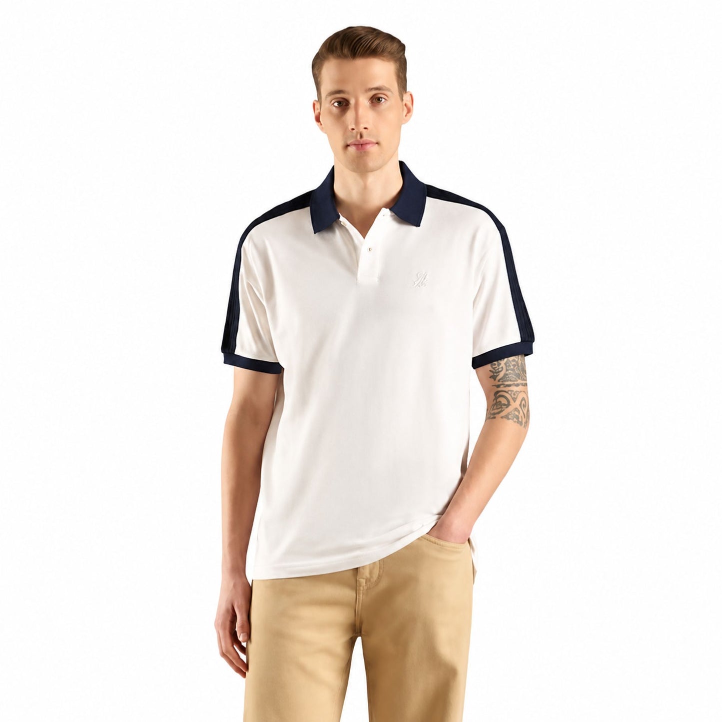 Tommy Hilfiger Men’s Solid Regular Fit Polo T-Shirt - Ivory