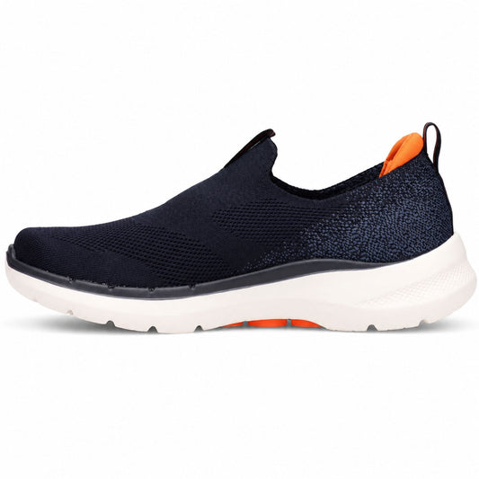 Skechers Go Walk 6 Men’s Slip On Shoes - Navy Orange