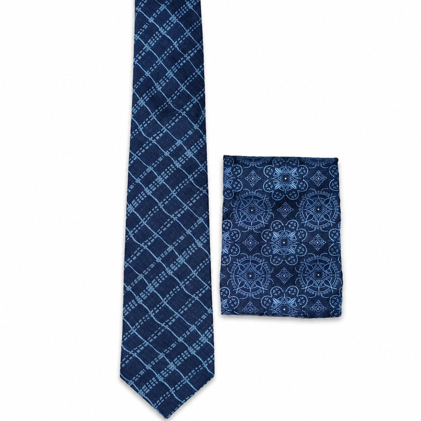 BlackBerry Premium Tie, Pocket Square & Cufflink Combo - Navy Blue