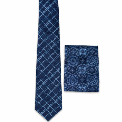 BlackBerry Premium Tie, Pocket Square & Cufflink Combo - Navy Blue