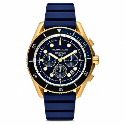 Michael Kors Maritime Blue Silicone Chronograph Watch Men - MK9205