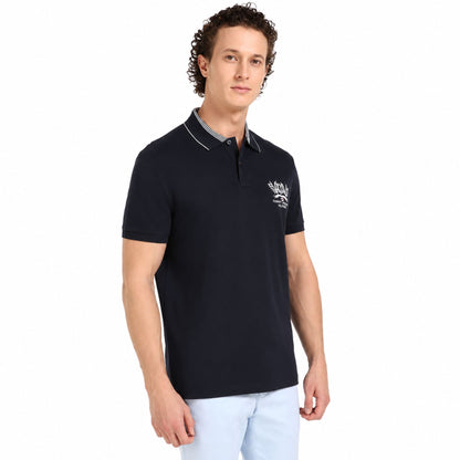 Tommy Hilfiger Men’s Embroidered Cotton Polo T-Shirt - Desert Sky
