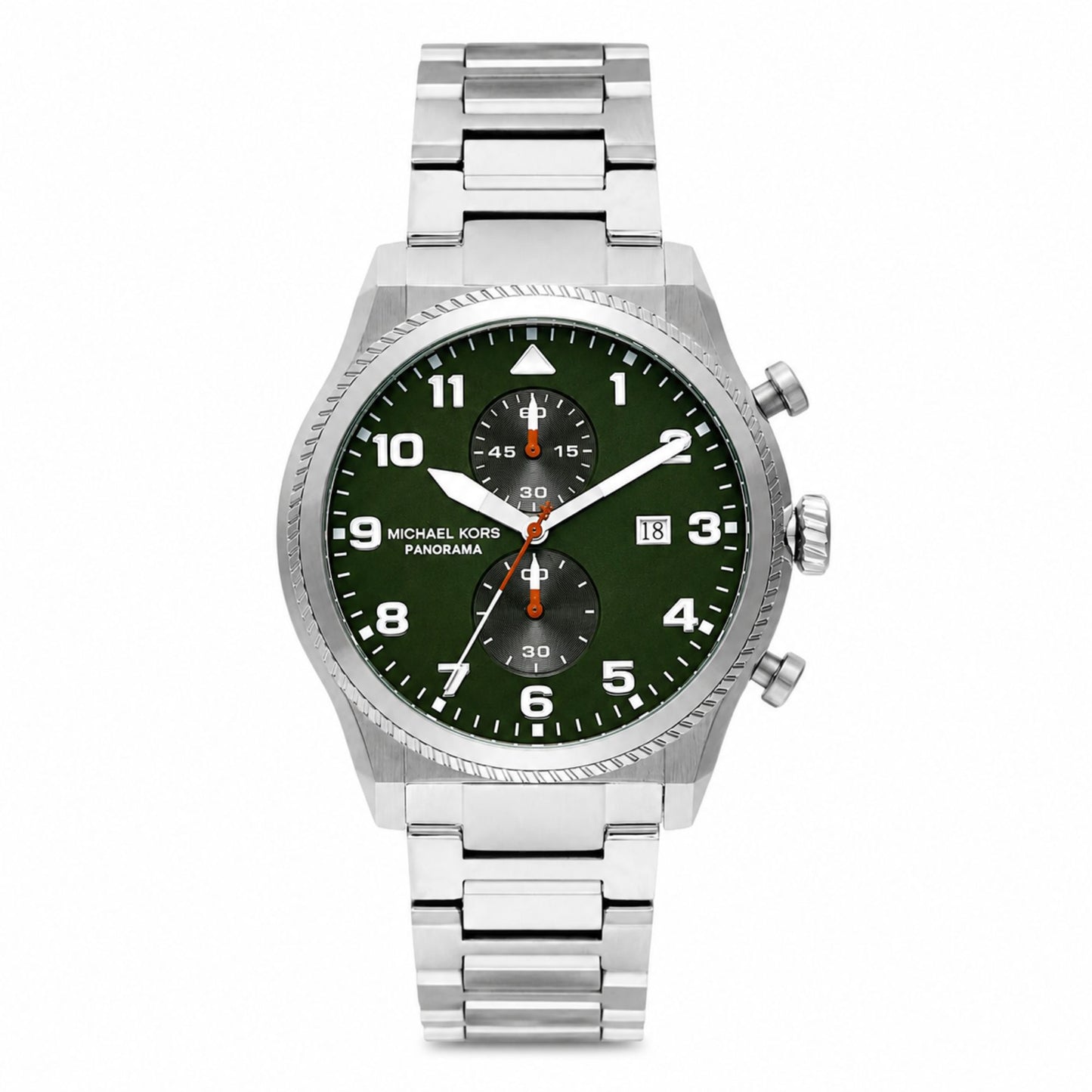 Michael Kors Panorama Green Dial Chronograph Watch Men - MK9196