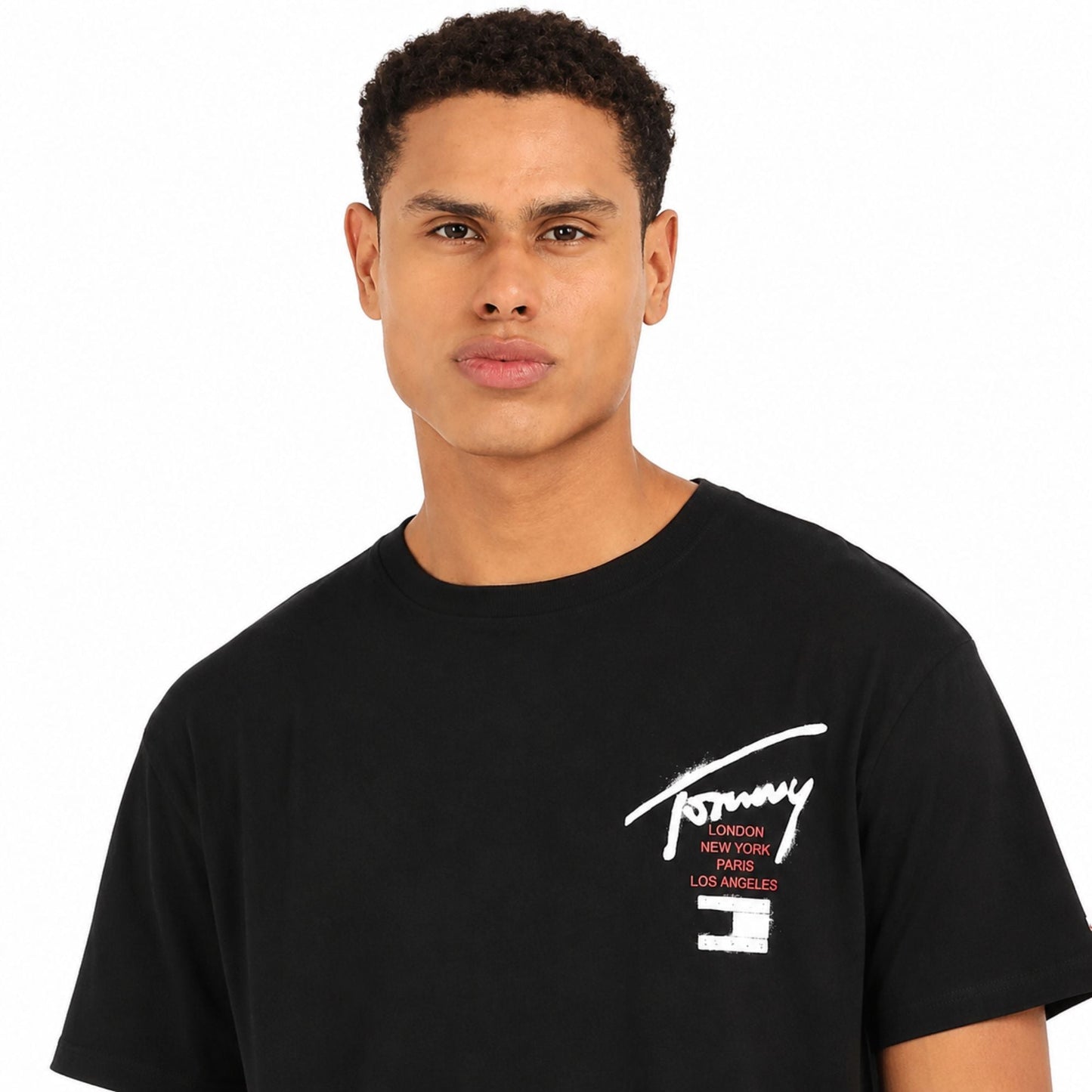 TOMMY HILFIGER Regular Graffiti Sign T-Shirt - Black