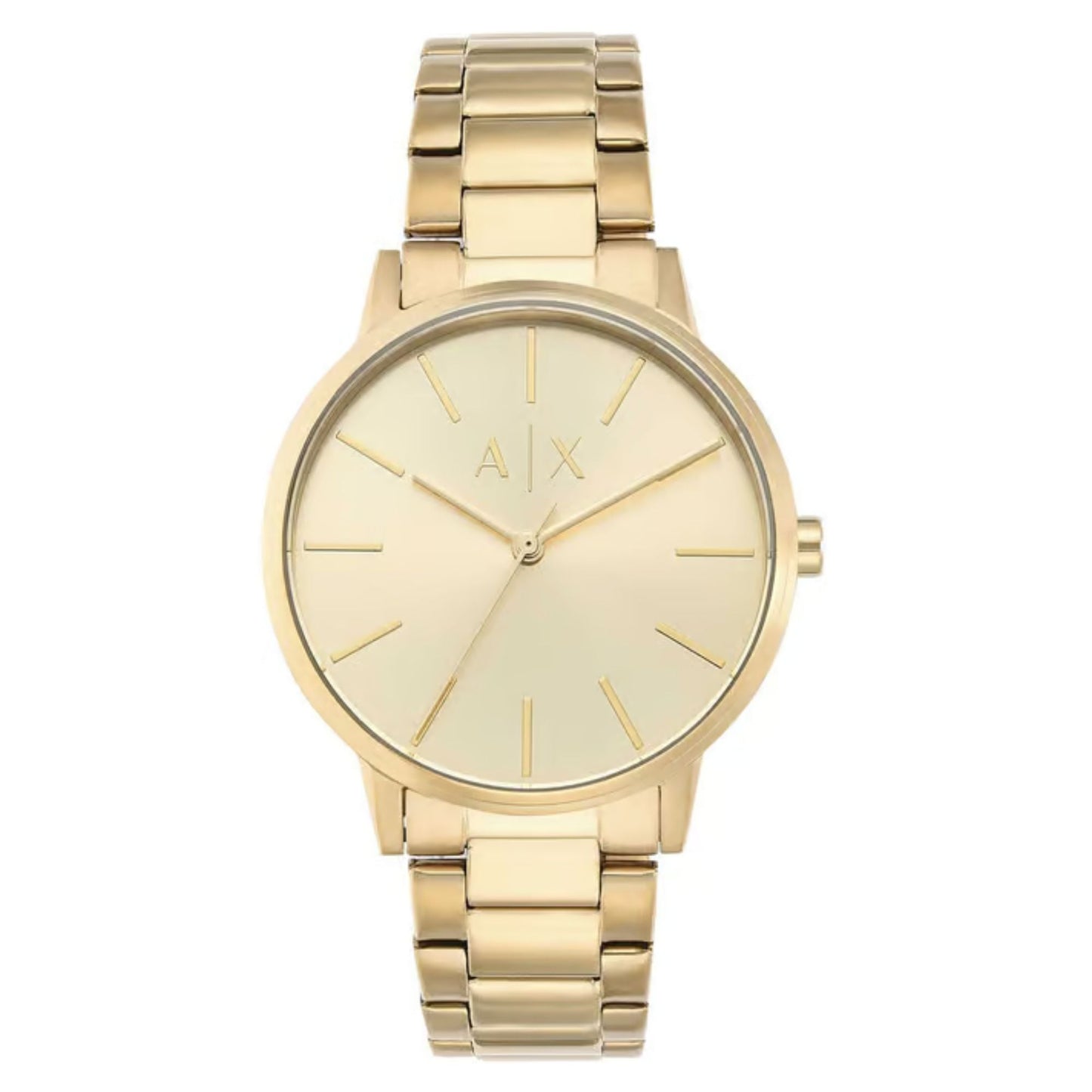 Armani Exchange AX2707 Cayde Men’s Watch | Gold Dial Stainless Steel Bracelet | 42mm Analog Luxury Watch