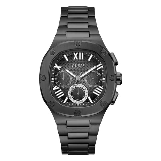GUESS GW0572G3 Headline Men’s Watch | Blue Dial Two-Tone Stainless Steel | Square Multi-Function Luxury Watch