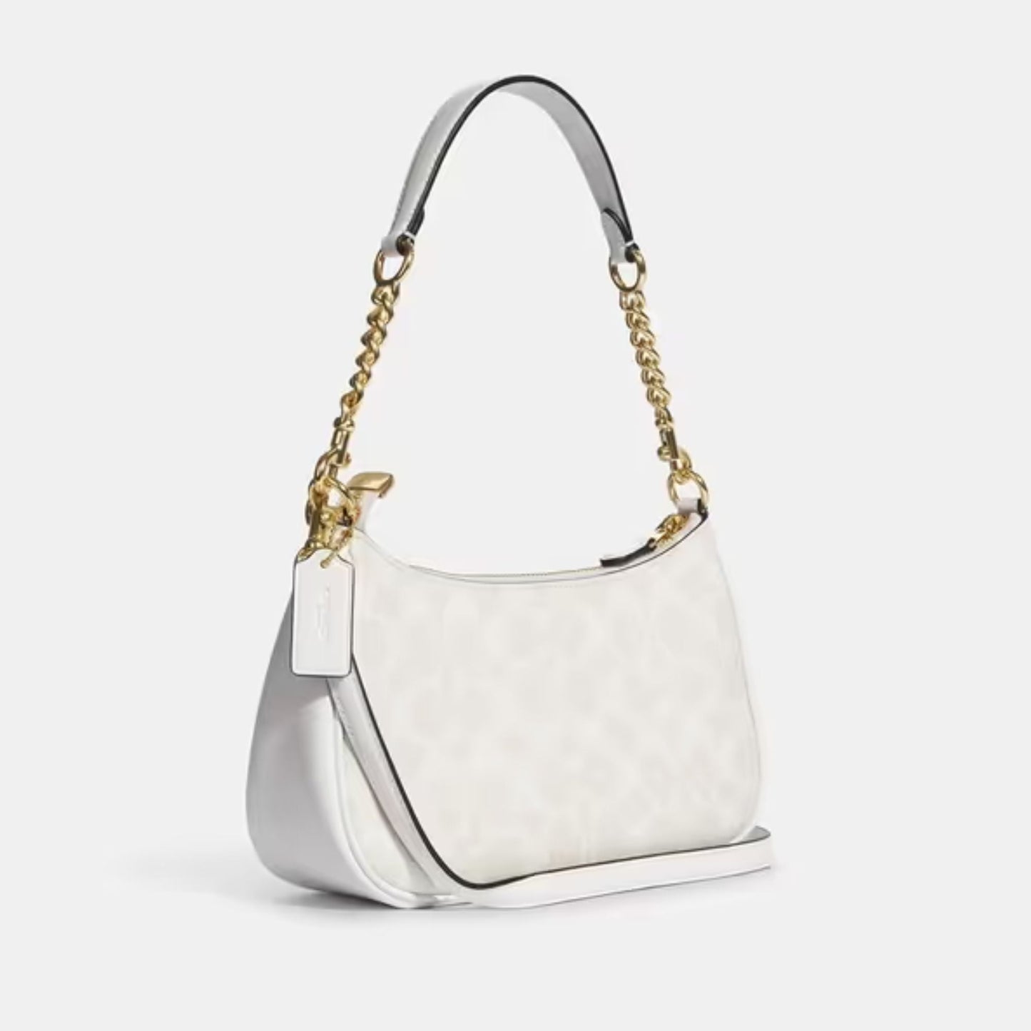 Coach Teri White Signature Canvas Shoulder Bag