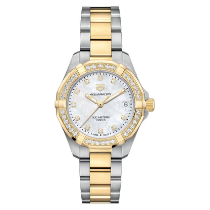 TAG Heuer WBD1323.BB0320 Aquaracer Women’s Watch | Two-Tone Gold Steel 32mm Swiss Luxury
