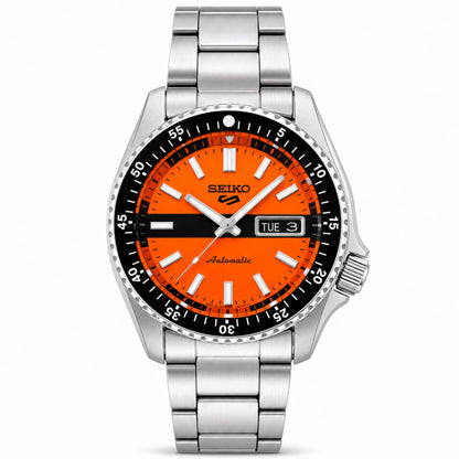 Seiko 5 Sports Automatic Orange Dial Watch for Men SRPK11K1