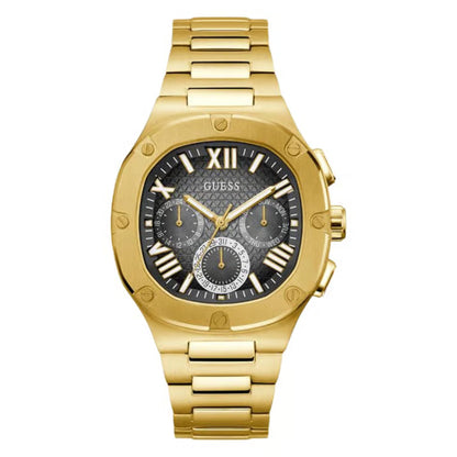 GUESS GW0572G2 Headline Men’s Watch | Black Square Dial Stainless Steel | Multi-Function Luxury Analog Watch