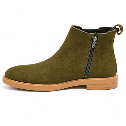 ZARA Maddox Chelsea Boots for Men - Olive