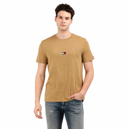 TOMMY HILFIGER Crew Neck Aaron T-Shirt - Pinecone Tan