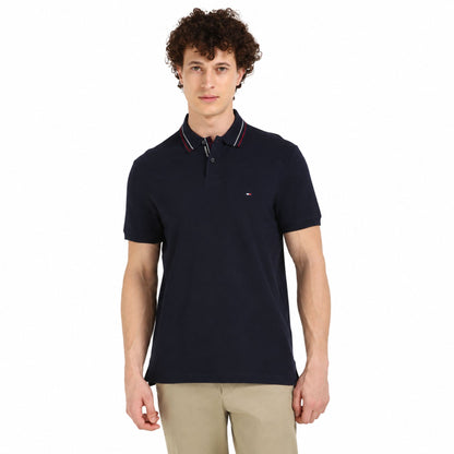 Tommy Hilfiger Men’s Solid Polo Neck T-Shirt - Desert Sky