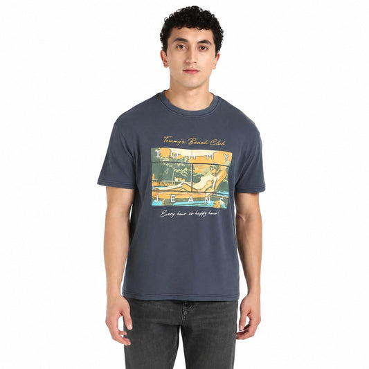 TOMMY HILFIGER Relaxed Fit Beach Club Graphic T-Shirt - Navy