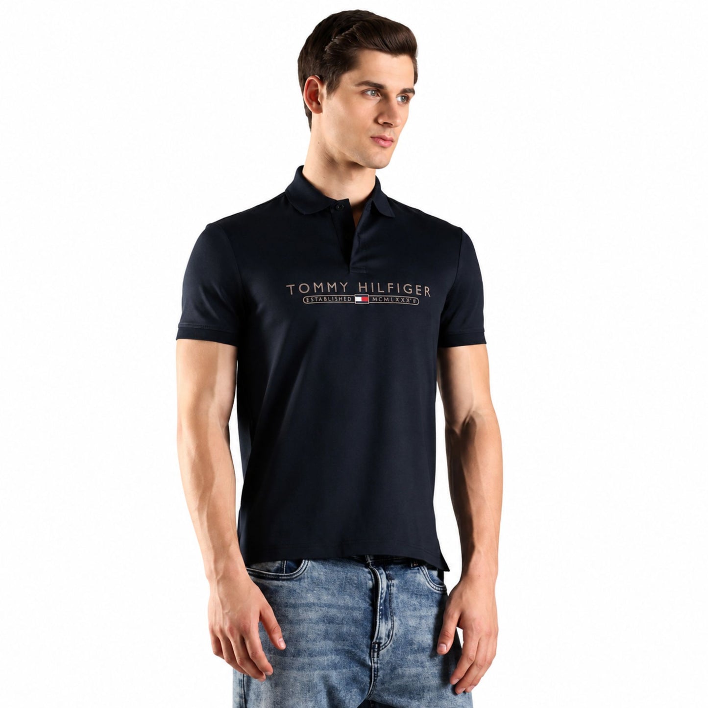 Tommy Hilfiger Men’s Regular Fit Polo T-Shirt - Desert Sky