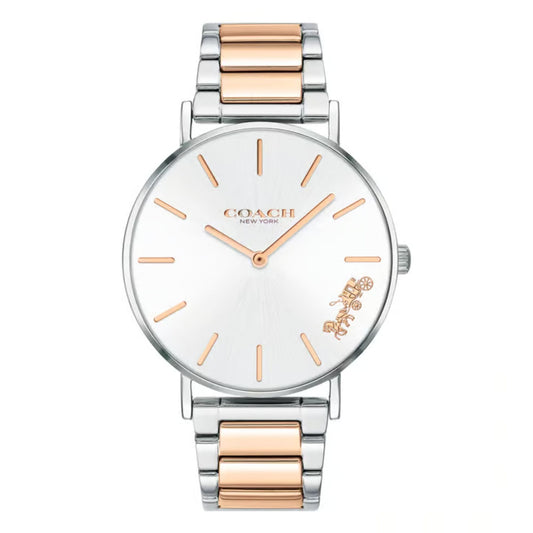 Coach Perry 14503346 Women’s Two-Tone Watch | Gold & Silver Stainless Steel | Minimal Analog Luxury Timepiece