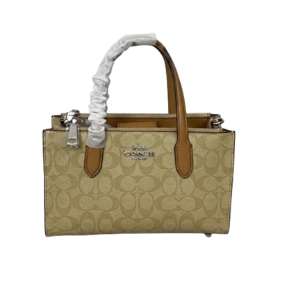Coach Mini Tote Bag in Signature Canvas | Compact Zip Top Handbag for Women