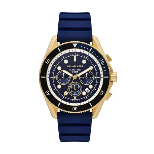 Michael Kors MK9205 Maritime Men’s Watch | Blue Dial Chronograph | 45mm Stainless Steel Luxury Watch