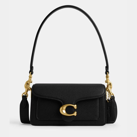 Coach Polished Tabby Pebble Leather Shoulder Bag for Women