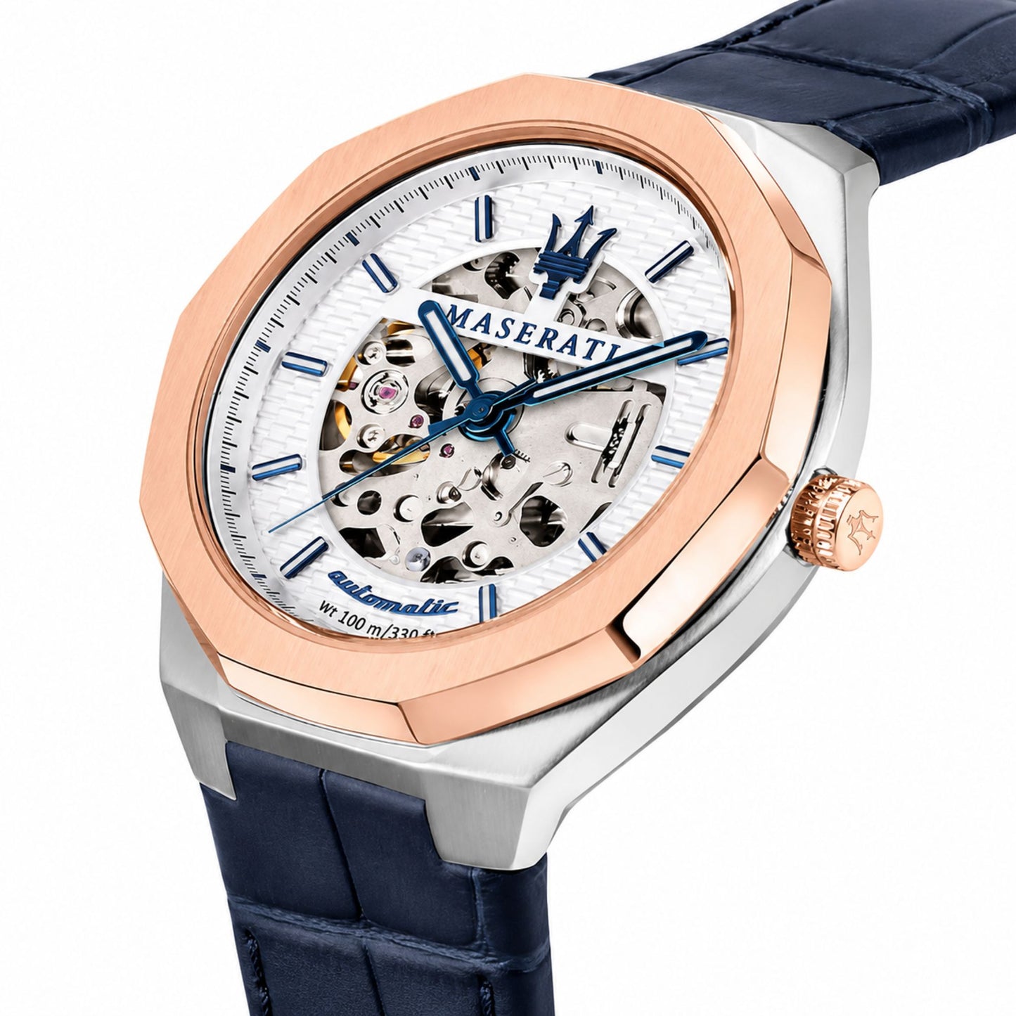 Maserati Stile Automatic Leather Strap Watch for Men - R8821142001