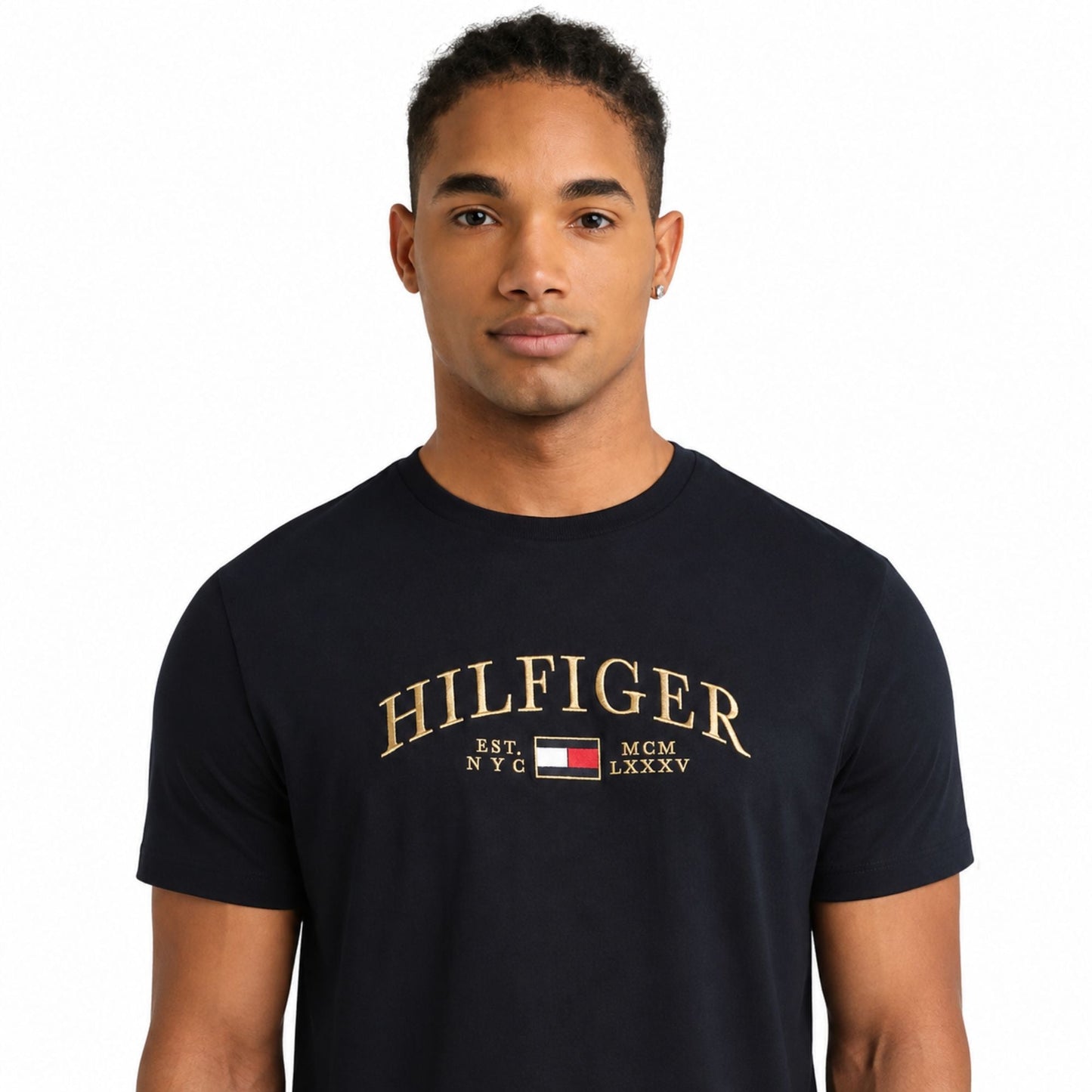 TOMMY HILFIGER Crew Neck Aaron T-Shirt - Navy
