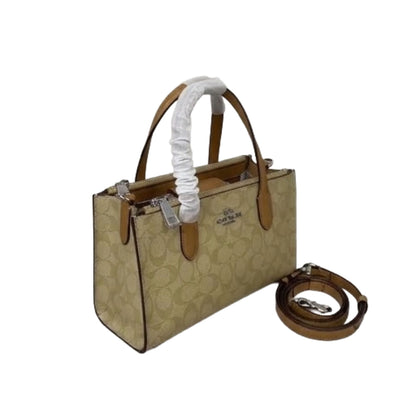 Coach Mini Tote Bag in Signature Canvas | Compact Zip Top Handbag for Women