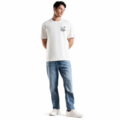 TOMMY HILFIGER Men Relaxed Fit Cotton T-Shirt - White